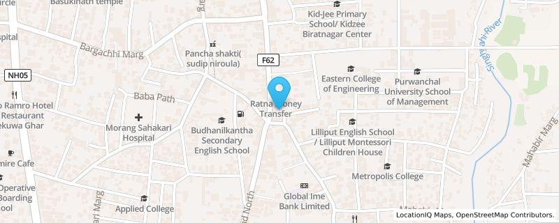 Map preview for 395 Main Road, North Teenpaini Chowk, Biratnagar, Morang, North Teenpaini Chowk, Teenpaini, Biratnagar, Koshi Province