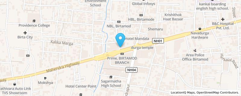 Map preview for One Stop Mall, Krishna Hall Road, Birtamode-4, Jhapa, One Stop Mall, Krishna Hall Road, Birtamod-4, Birtamode, Koshi Province
