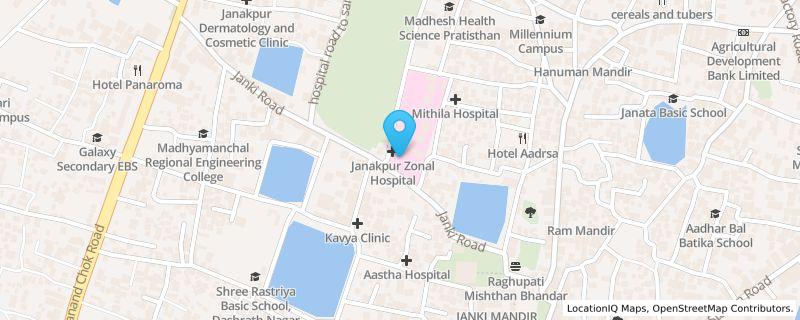 Map preview for Janakpurdham, Dhanusha, Hospital Road, Janakpur, Madhesh Province