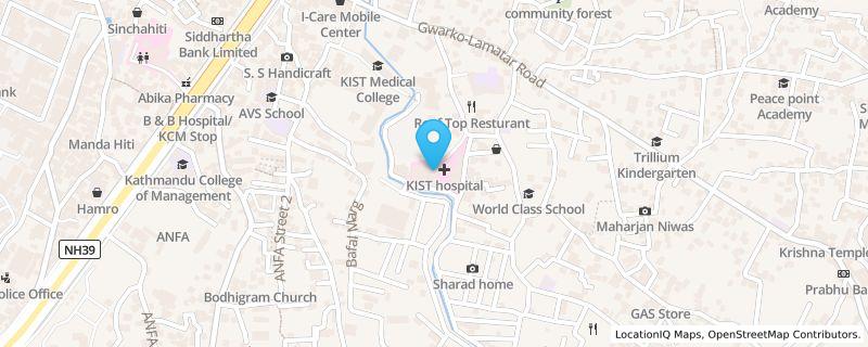 Map preview for KIST Hospital Road, Imadol, Lalitpur 44700, Imadol, Mahalaxmi, Lalitpur, Bagmati Province