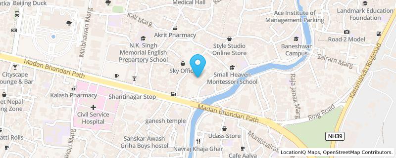 Map preview for Shantinagar, Tinkune, Kathmandu, Tinkune, Shantinagar, Kathmandu, Bagmati Province