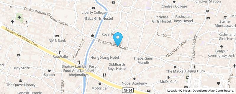 Map preview for Bhaktithapa Road, Kathmandu 44600, Thapagaun, Kathmandu, Bagmati Province
