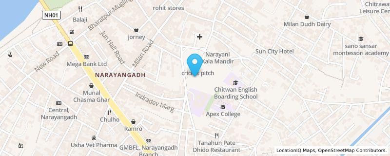 Map preview for Indra Dev Marg, Narayangarh, Chitwan, Indra Dev Marg, Narayanghat, Bharatpur, Narayangarh, Bagmati Province