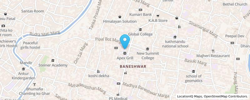 Map preview for Devkota Sadak, Kathmandu 44600, Mid-Baneshwor, Kathmandu, Bagmati Province