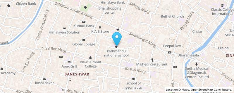 Map preview for Surya Bikram Gyawali Marg, Kathmandu, Old Baneshwor, Kathmandu, Bagmati Province