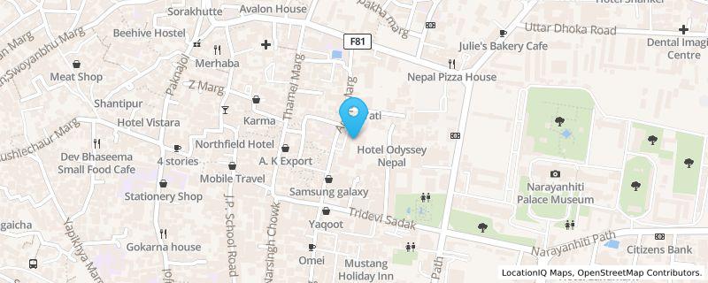 Map preview for Chhaya Center, Thamel, Kathmandu, Chhaya Center, Thamel, Kathmandu, Bagmati Province
