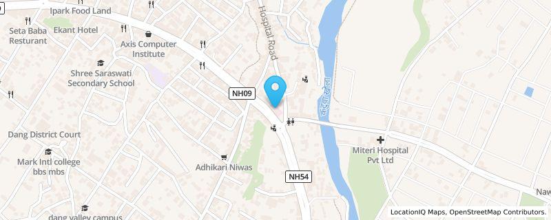 Map preview for Traffic Chowk, Ghorahi Sub-Metropolitan City-14, Traffic Chowk, Ghorahi, Lumbini Province