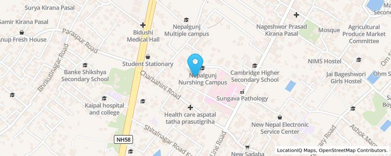 Map preview for Nepalgunj, Banke, Hospital area, Nepalgunj, Lumbini Province