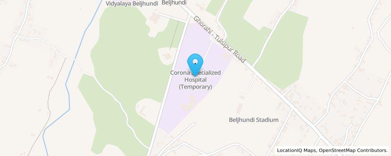 Map preview for Beljhundi, Dang, Beljhundi, Tulsipur, Lumbini Province