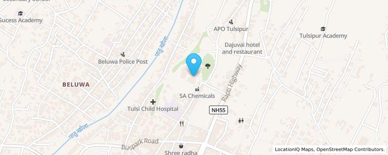 Map preview for Tulsipur, Dang, Hospital area, Tulsipur, Lumbini Province