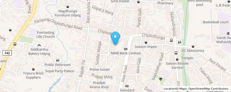 Map preview for Pokhara Trade Mall, Chipledhunga, Pokhara, Pokhara Trade Mall, Chipledhunga, Pokhara Lekhnath, Pokhara, Gandaki Province