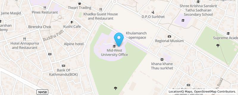 Map preview for Campus Road, Birendranagar-10, Surkhet, Campus Road, Birendranagar-10, Birendranagar, Karnali Province